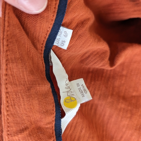 Boden Alberta Jersey knit jumpsuit orange size 6P - Picture 4 of 8